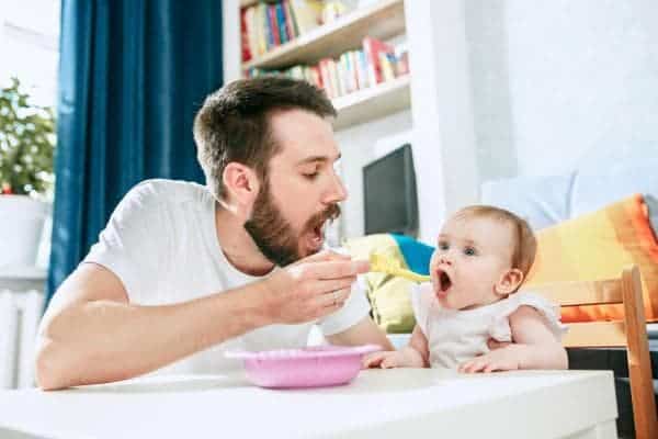 Baby on feeding